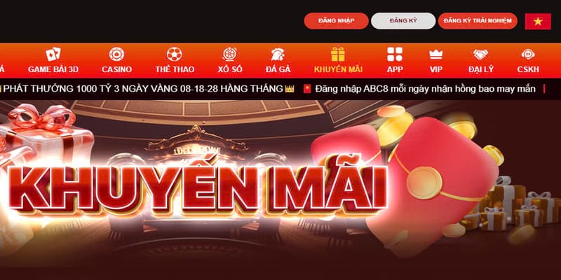 ĐĂNG KÝ ABC8 - MỞ RA CƠ HỘI CHINH PHỤC ĐỈNH CAO ĐĂNG KÝ ABC8 nhận ưu đãi 88K hấp dẫn